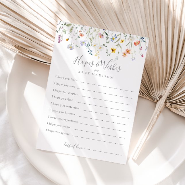 Carte Multicolore Baby shower Floral (Créateur téléchargé)