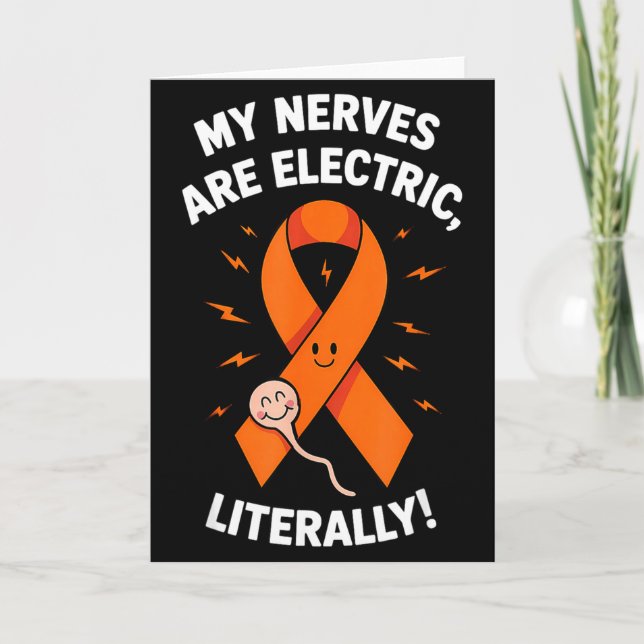 Carte Multiple Sclerosis Awareness 2025 -orange Ribbon_  (Devant)