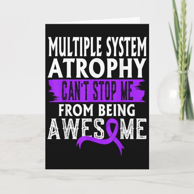 Carte Multiple System Atrophy Msa Awareness Can't Stop M (Devant)