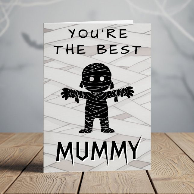 Carte Mummy Meilleure maman Jour d'Halloween Anniversair (Mummy Best Mom Ever Halloween Birthday Card
)