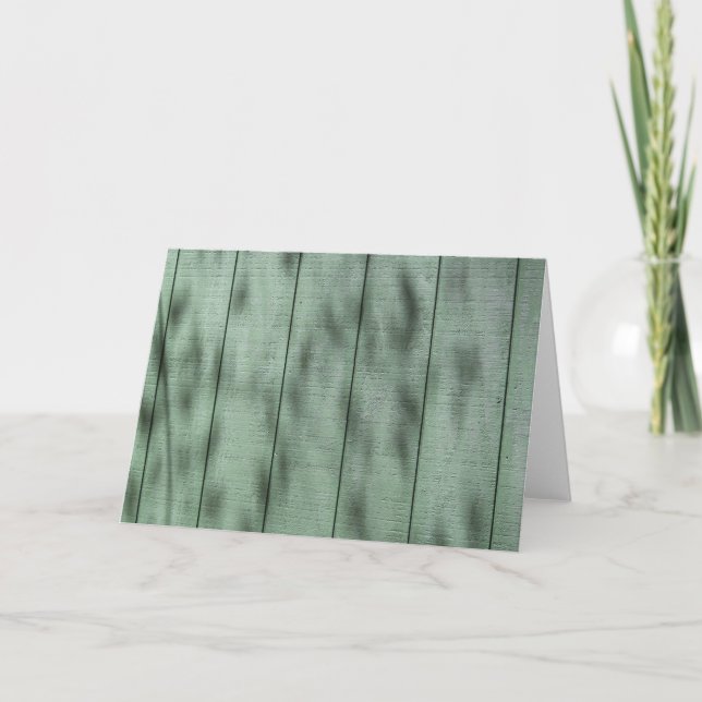 Carte Mur en bois vert rustique avec ombres tressées/Lum (Devant)