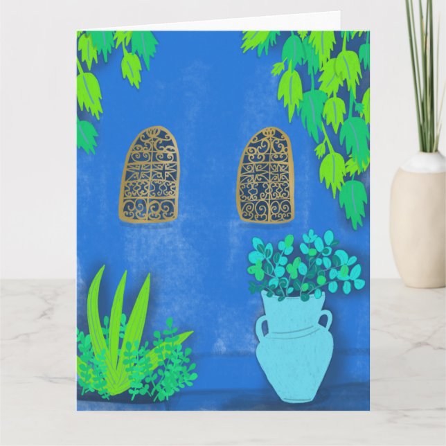 Carte Mur Jardin Bleu Majorelle Jardin Maroc (Devant)