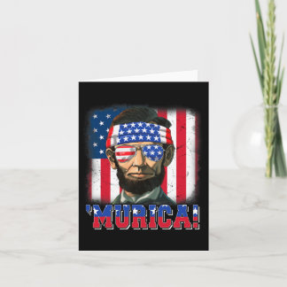 Carte Murica Abe Lincoln 4 juillet Murica Patriotic Me