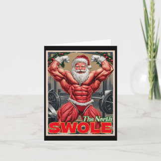 Carte Muscle de Flex de Père Noël musclé de Swole du Nor