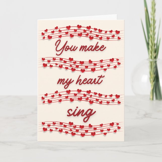 Carte Music Lover Valentine Card (Devant)
