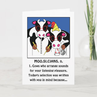 Carte Musiciens Amusants Salutation d'anniversaire