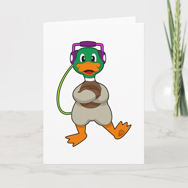Carte Musique Casque Canard (Devant)