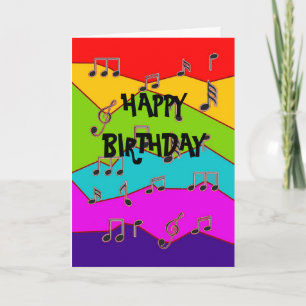 Carte Musique d'anniversaire