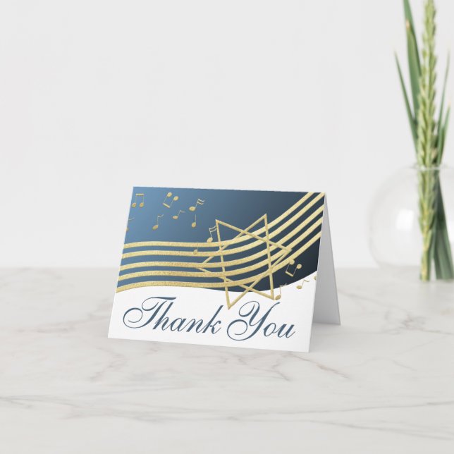 Carte Musique dans l'air Merci note (Devant)