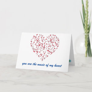 Carte musique dans mon coeur