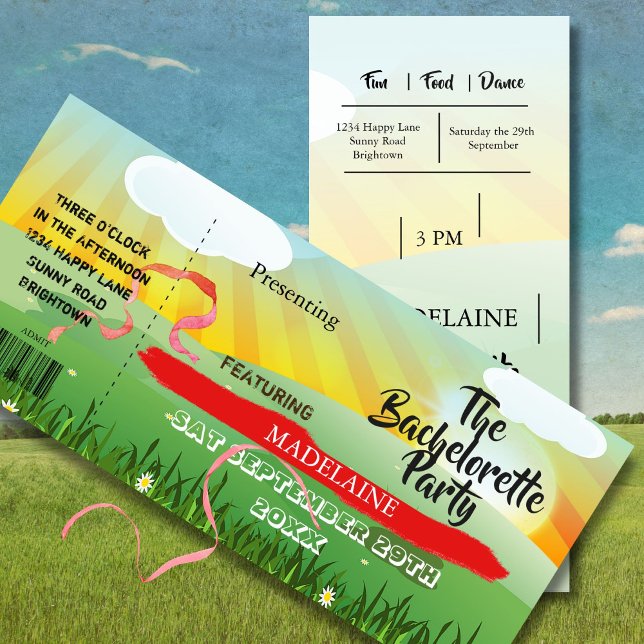 Carte Musique de champ de fête rustique Enterrement de v (Créateur téléchargé)