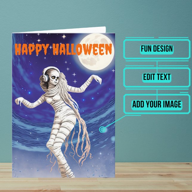 Carte Musique de maman danser pour envelopper Halloween (Send a special greeting to a friend at Halloween with this fun card.)