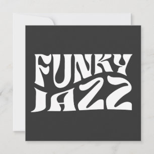 Carte Musique Jazz Funky Typographie Gras