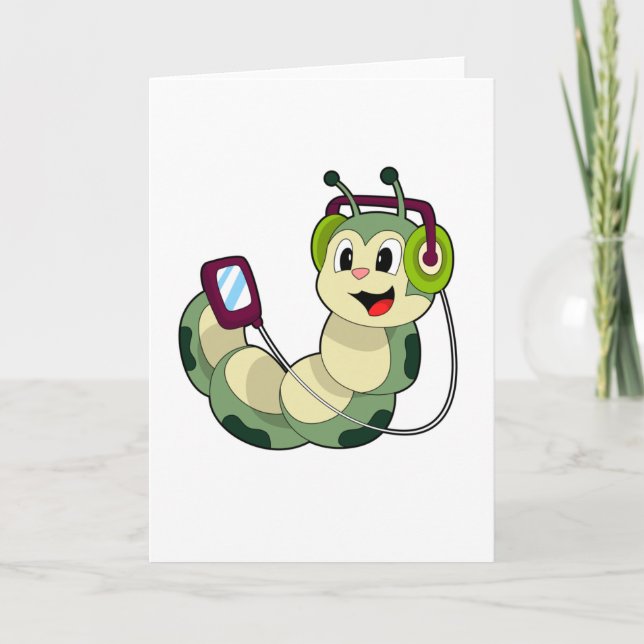 Carte Musique pour écouteurs de chenille (Devant)