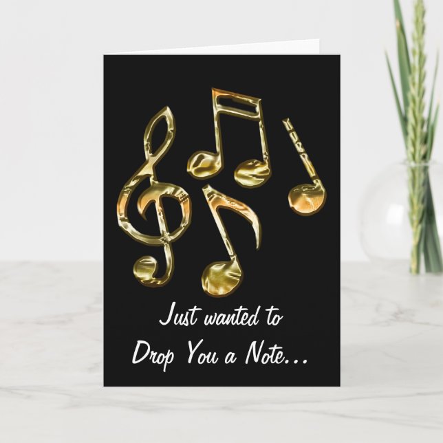 Carte MUSIQUE Thème Witty Note Card (Devant)
