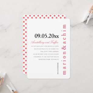 Carte Muster grafisch Polka Punkte Einladung dezent