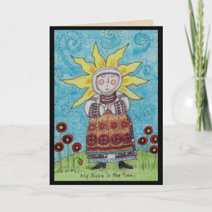 Carte My Baba est le Sun Ukrainian Folk Art