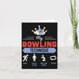 Carte My Bowling Technique Bowling Funny Bowler Cadeau