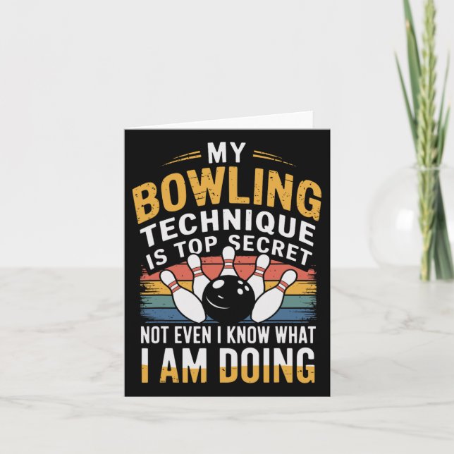 Carte My Bowling Technique Drôle Bowling (Devant)