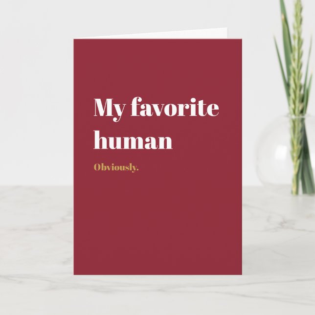 Carte My Favorite Human (Devant)