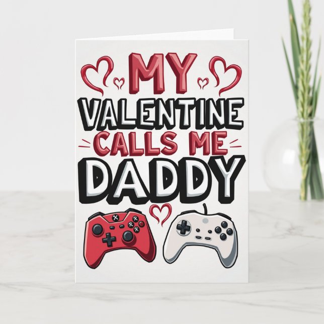 Carte My Gamer Daddy Valentine Card (Devant)