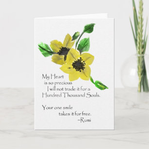 Carte My Heart Rumi Watercolor Greeting