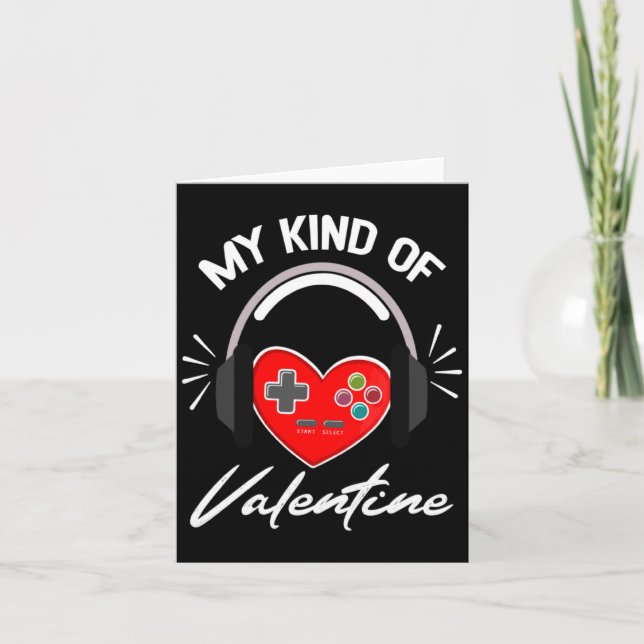 Carte My Kind Valentine Gamer Valentines Day Gaming Boy  (Devant)