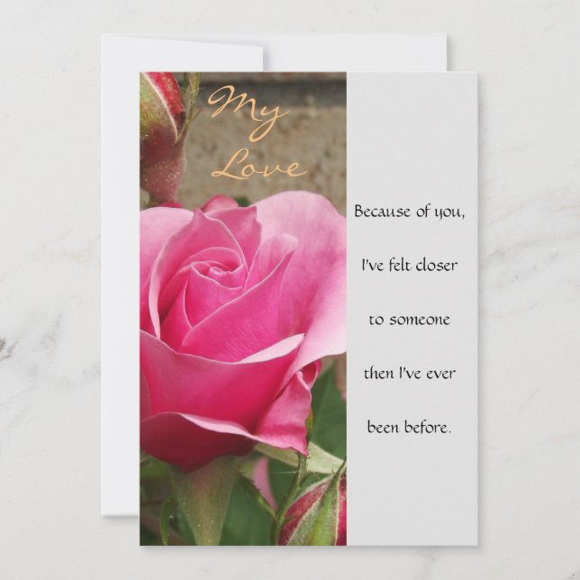 Carte My Love (rose) (Devant)