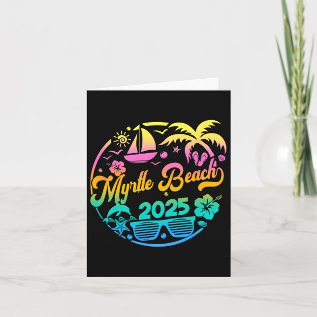 Carte Myrtle Beach 2025 Vacances en famille tenue de pla (Devant)