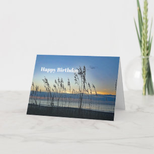 Carte Myrtle Beach Grass Sunrise Photo Anniversaire