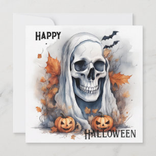 Carte Mystic Halloween Ghost Art Cadeau Crâne