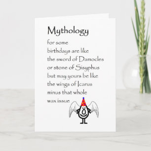 Carte Mythologie Un Poème D'Anniversaire Drôle