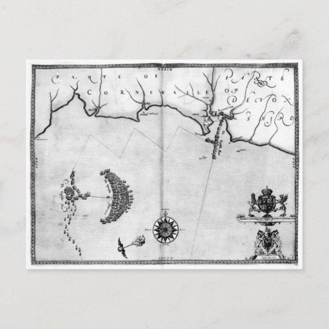 Carte n° 2 montrant l'itinéraire de la flotte Arma (Devant)