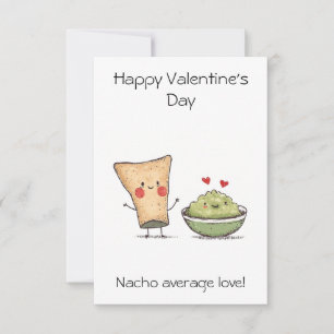 Carte "Nacho Moyenne Amour !" - Drôle & mignon Valentine