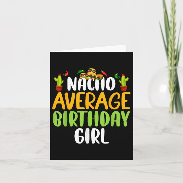 Carte Nacho Moyenne Anniversaire Fille Cinco De Mayo Cor (Devant)