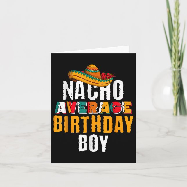 Carte Nacho Moyenne Anniversaire Garçon Cinco De Mayo Fu (Devant)