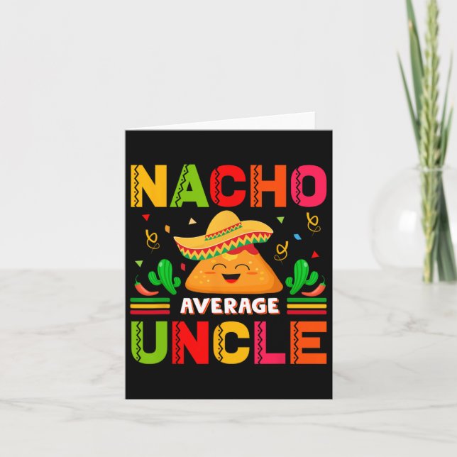 Carte Nacho Moyenne Oncle Famille Hommes Fête des pères (Devant)