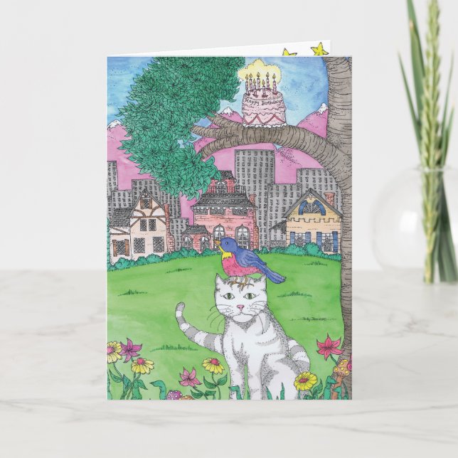 Carte NAISSANCE - Chat (Devant)