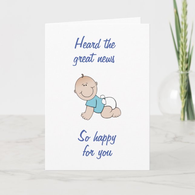 CARTE NAISSANCE DE VOTRE GARÇON ***BÉBÉ** FÉLICITATIONS (Devant)