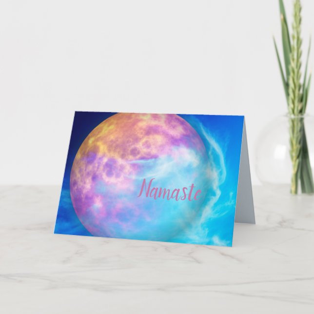 Carte Namaste Citation Merci Cosmologique Universe Planè (Devant)