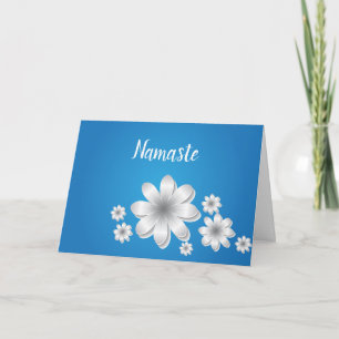 Carte Namaste Citation Merci Dainty Fleurs blanches
