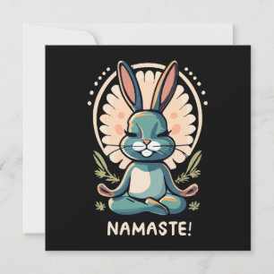 Carte namaste lapin yoga lapin méditation