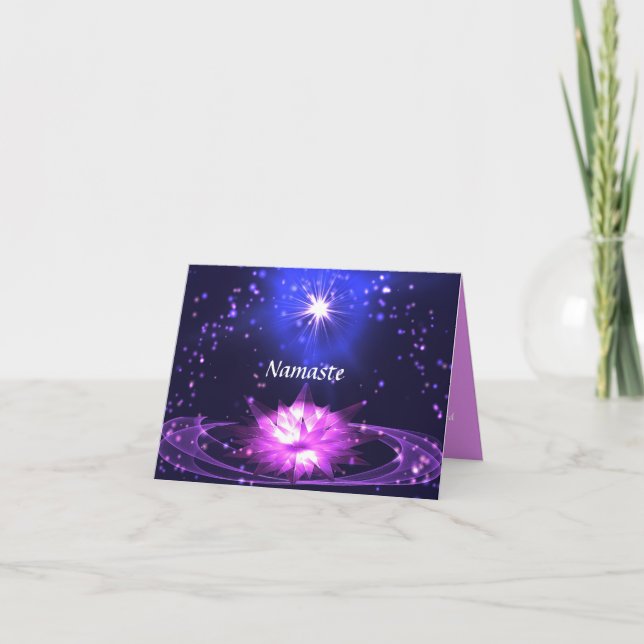 Carte Namaste Merci Salutation Personnaliser (Devant)