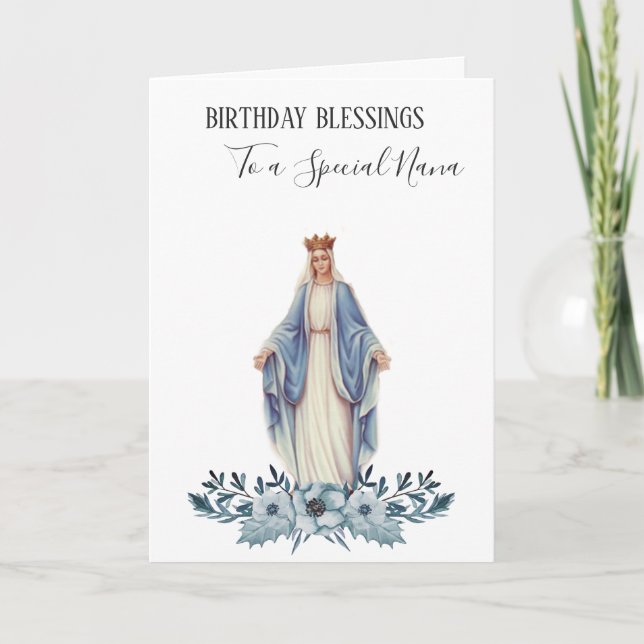Carte Nana | Anniversaire | Sainte Vierge Marie (Devant)