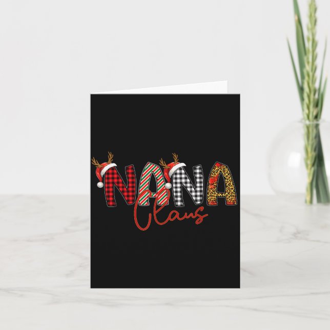 Carte Nana Clause, Nana Christmas Shirt, Nana Santa Clau (Devant)