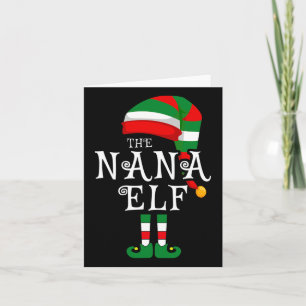 Carte Nana Elf Famille Pyjamas correspondants de Noël Gr