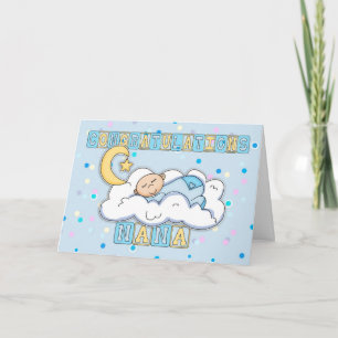 Carte Nana Félicitations New Baby Boy