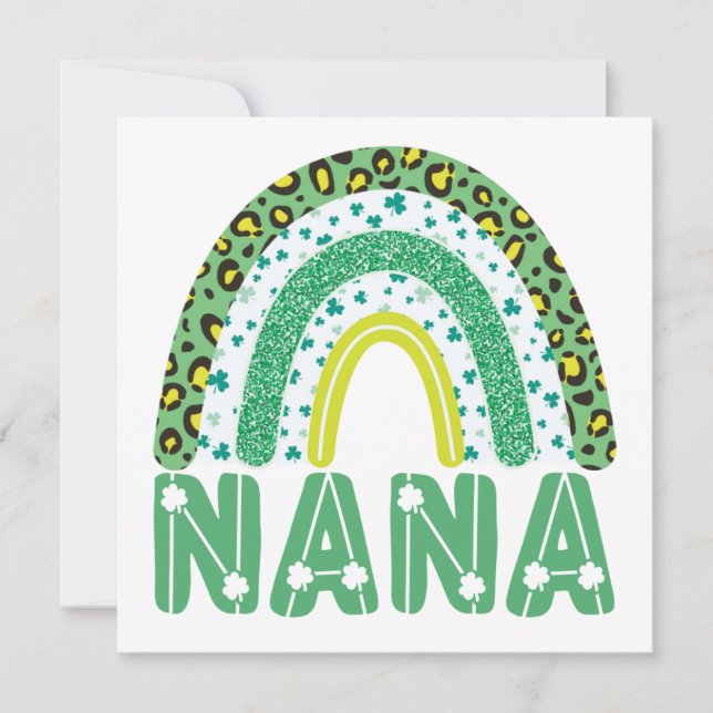 Carte Nana Irlandaise grand-mère Jour de la Saint Patric (Devant)