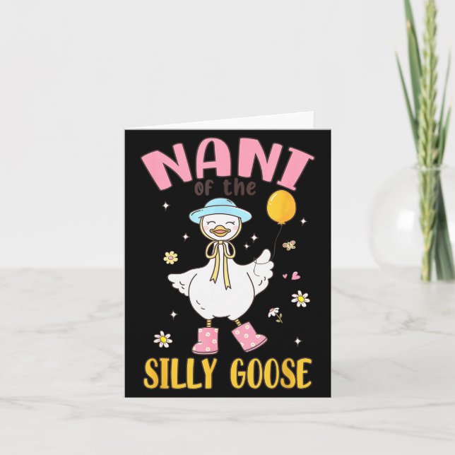 Carte Nani Of The Silly Goose First Birthday Family Matc (Devant)
