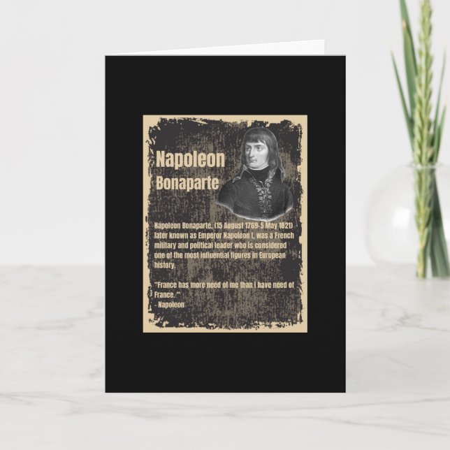 Carte Napoléon Bonaparte - Biographie (Devant)
